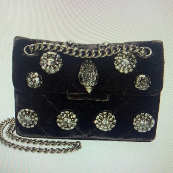 Kurt Geiger Handbags - Kurt Geiger London Mini Kensington quilted velvet Crossbody bag